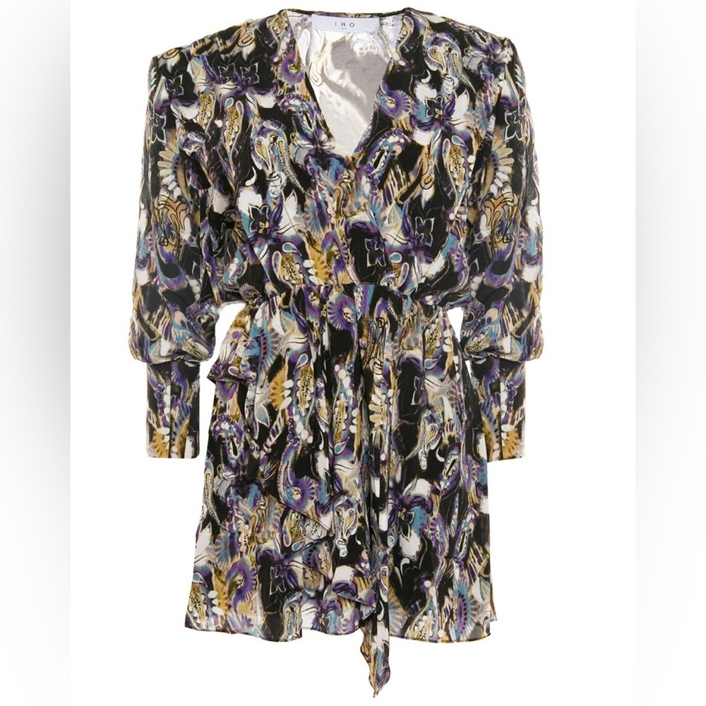 IRO Black and Purple Damie Dress Size 40